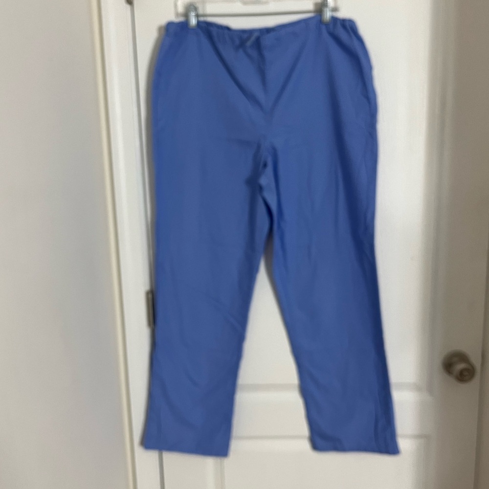 5/$25 Scrub Pants Blue Medical Drawstring Waist small s/ch